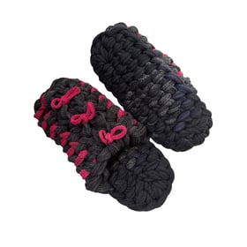 Knit up-cycle slippers