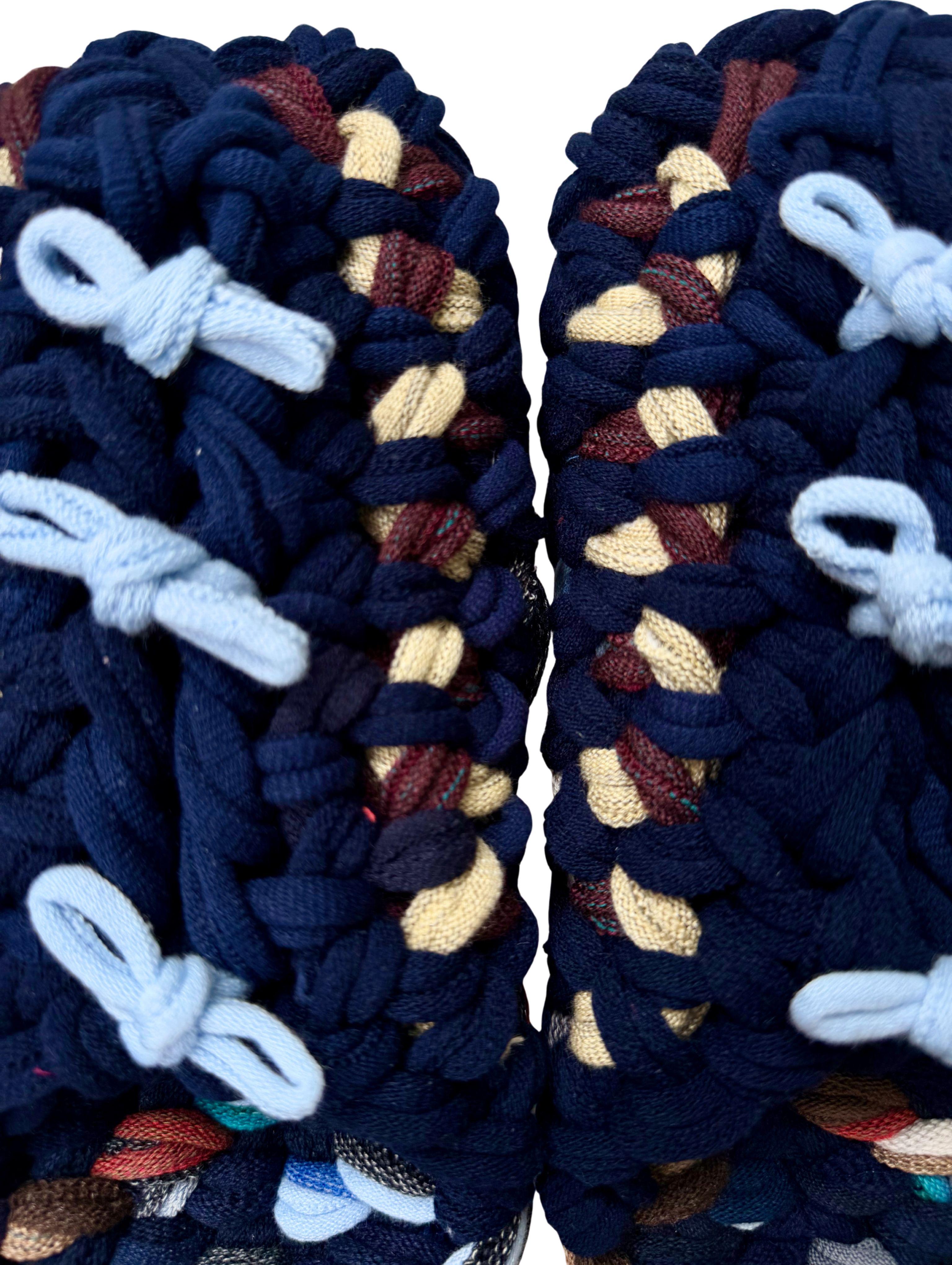 Knit up-cycle slippers