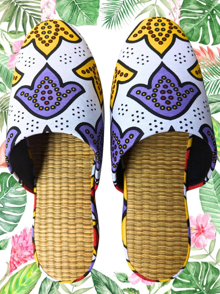 Large Tatami Print Mix Slippers