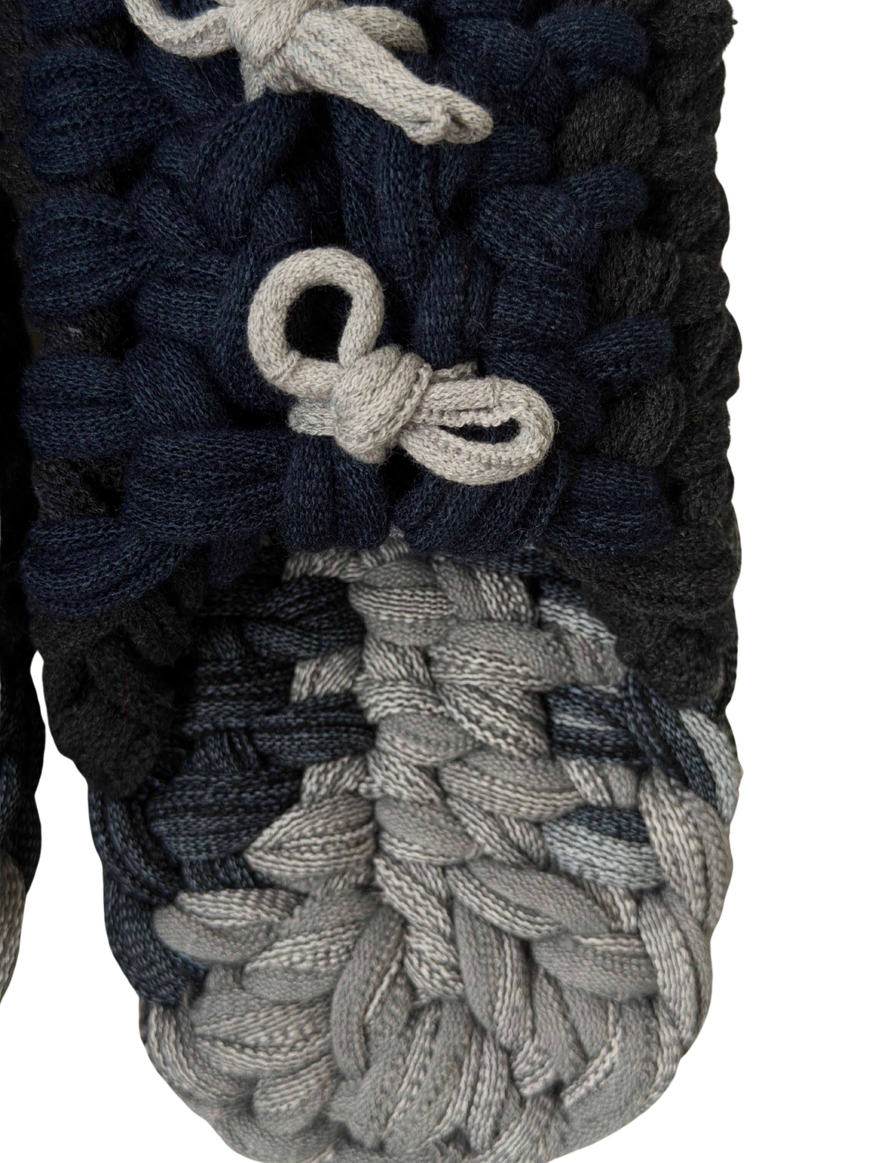 Knit up-cycle slippers