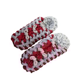 Knit up-cycle slippers