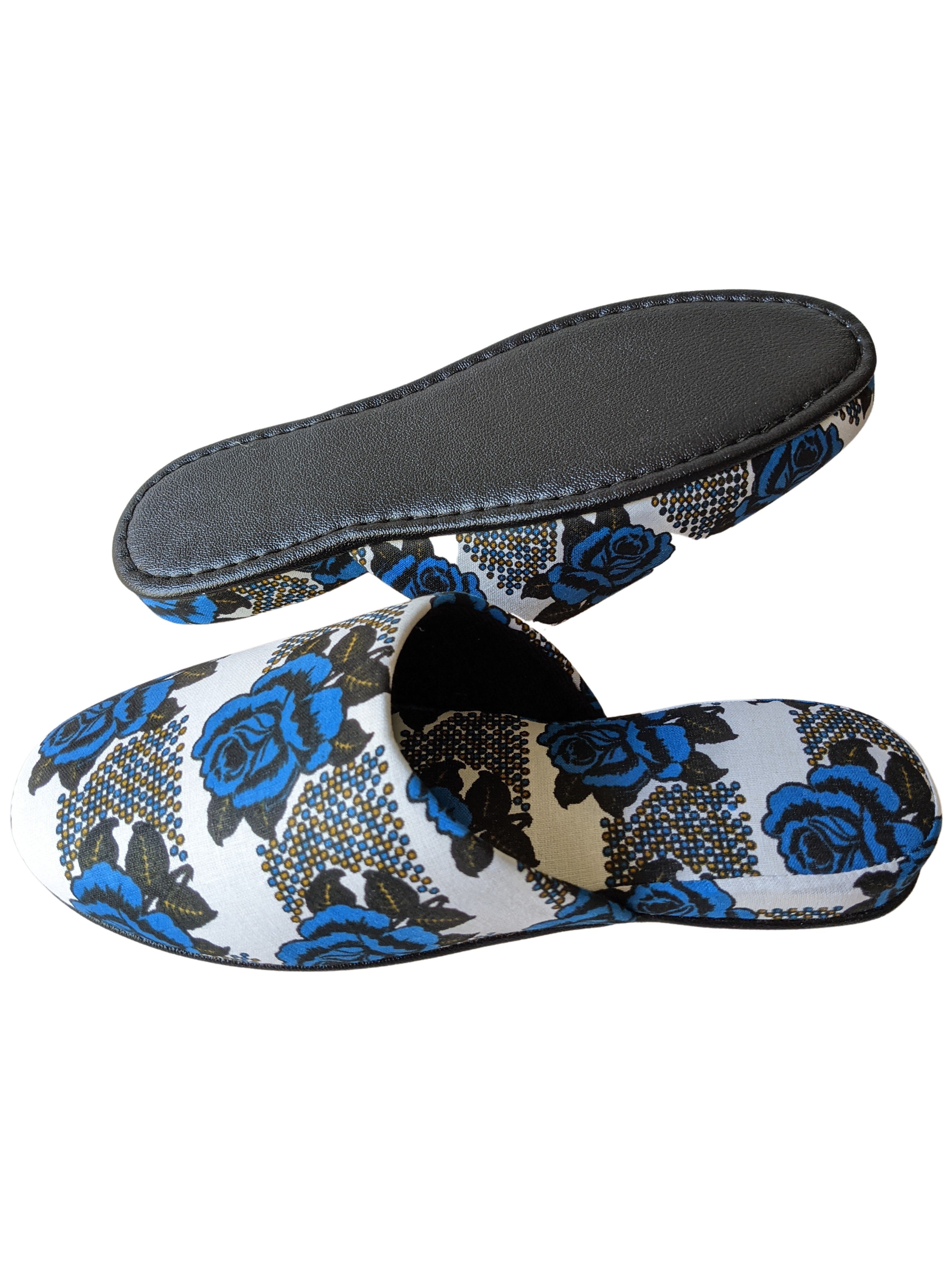 Medium Rose Print Mix Slippers