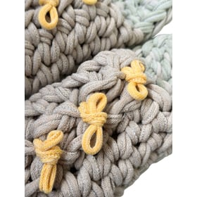 Knit up-cycle slippers