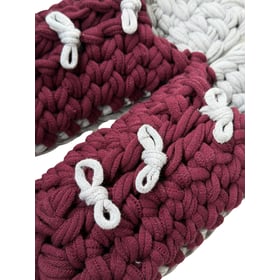 Knit up-cycle slippers