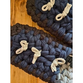 Knit up-cycle slippers