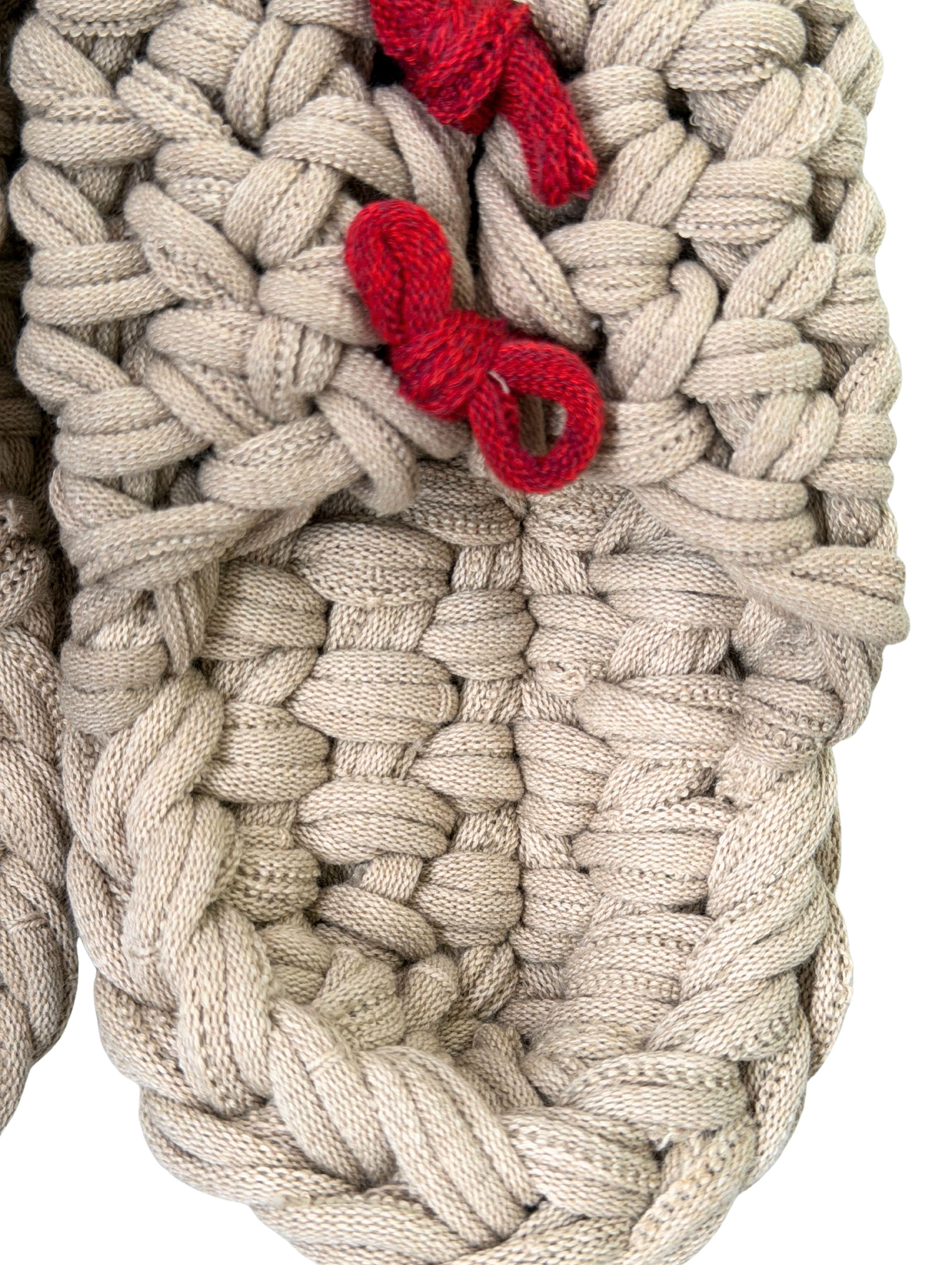 Knit up-cycle slippers