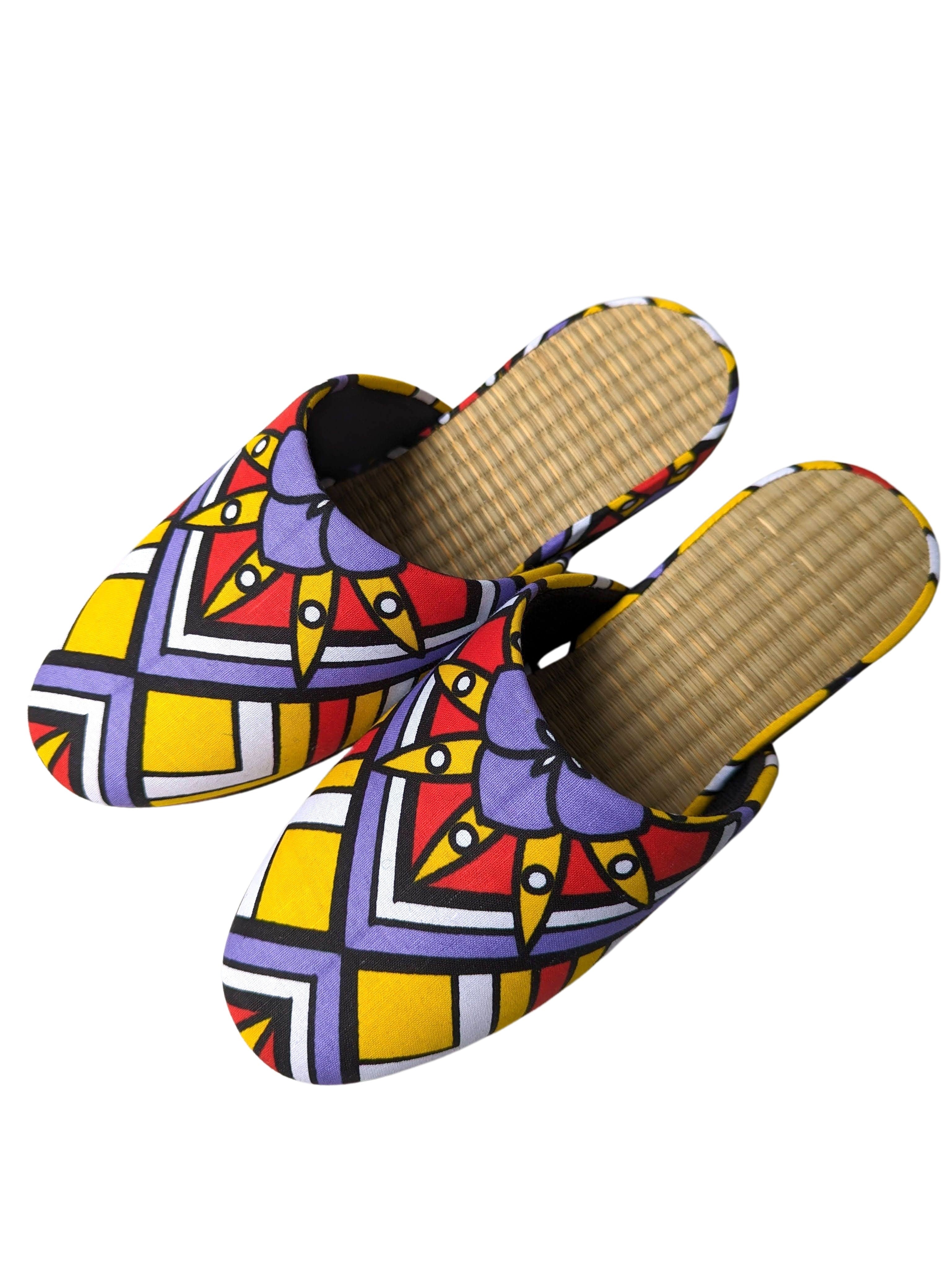 Medium Tatami Print Mix Slippers