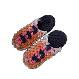 Knit up-cycle slippers