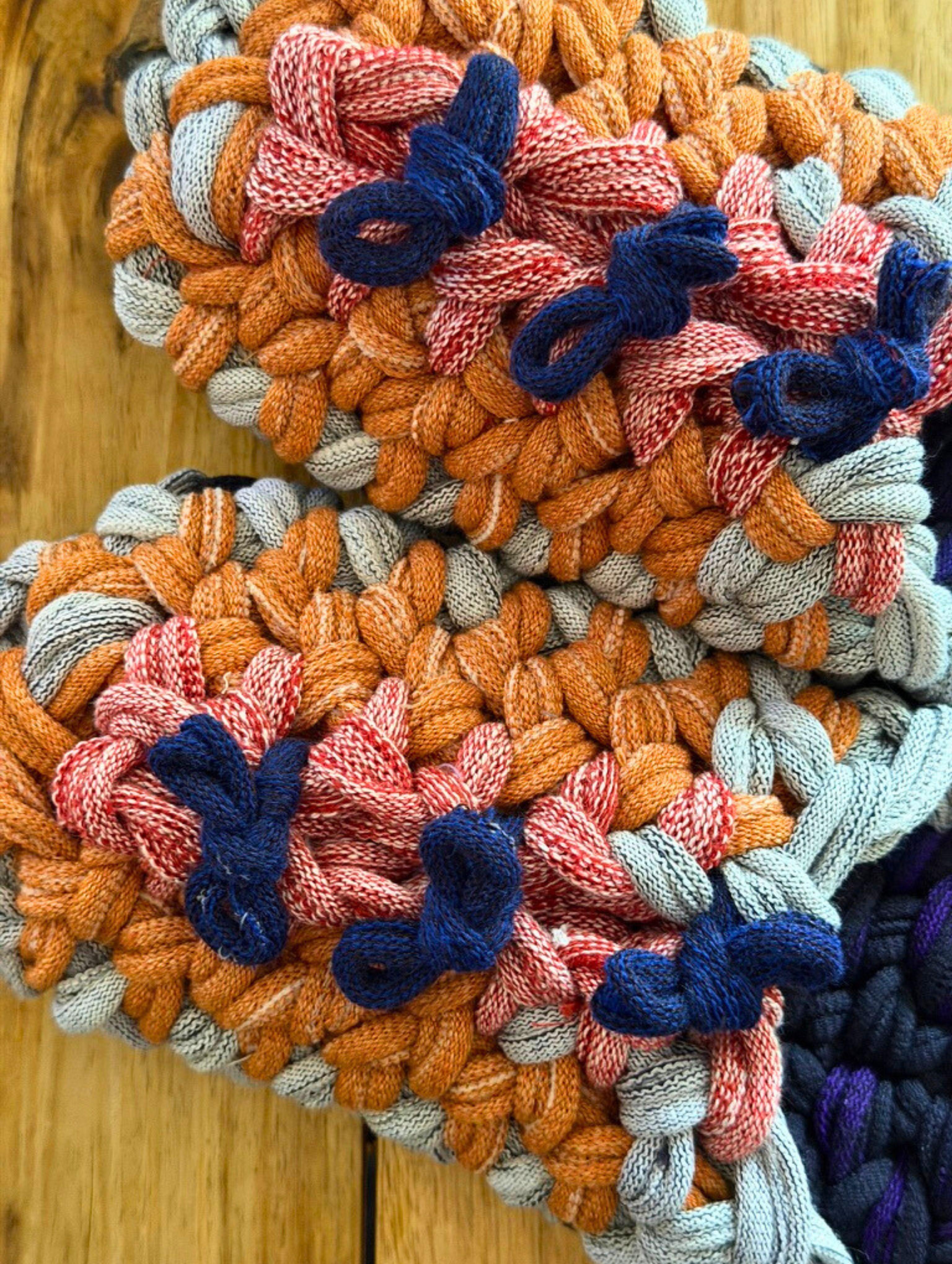 Knit up-cycle slippers