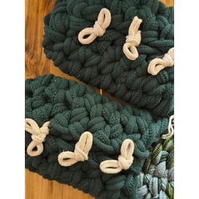 Knit up-cycle slippers