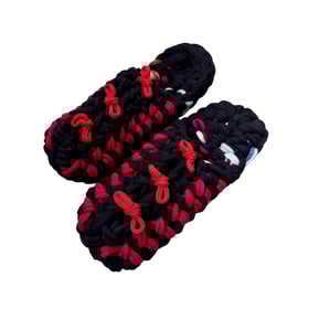 Knit up-cycle slippers