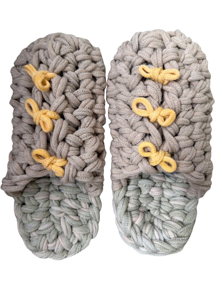 Knit up-cycle slippers