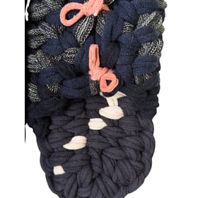 Knit up-cycle slippers