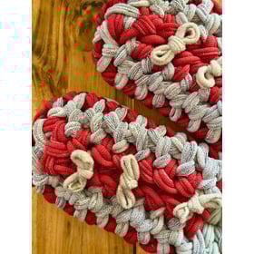 Knit up-cycle slippers