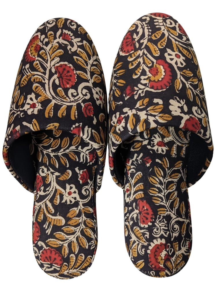 Medium Block Printing Flowers Mix Slippers