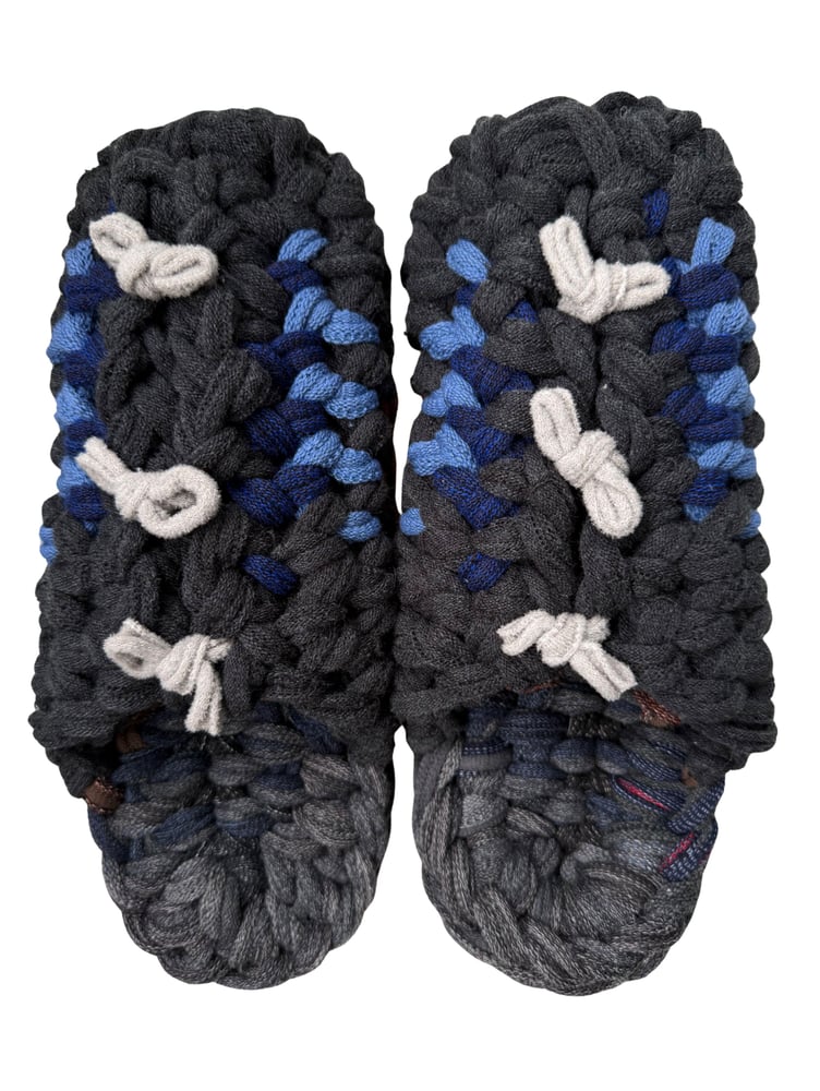 Knit up-cycle slippers