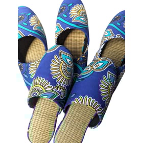 Large Tatami Print Mix Slippers